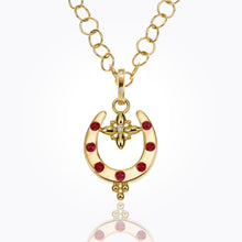Load image into Gallery viewer, 18K Horseshoe Pendant
