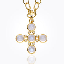 Load image into Gallery viewer, 18K Classic Five-Stone Cross
