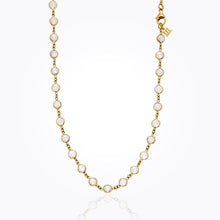 Load image into Gallery viewer, 18K Classic Longchain Necklace with rose cut white sapphire