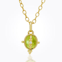 Load image into Gallery viewer, 18K Locket with peridot and diamond