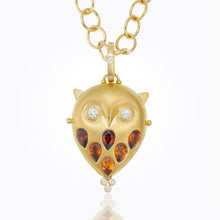 Load image into Gallery viewer, 18K Owl Locket