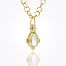 Load image into Gallery viewer, 18K Lunar Crystal Amulet with oval rock crystal