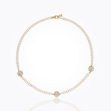 Load image into Gallery viewer, 18K Daisy Chain with rose cut white sapphire