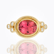 Load image into Gallery viewer, 18K Classic Horizontal Oval Ring