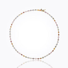 Load image into Gallery viewer, 18K Classic Longchain Necklace with rose cut mixed sapphire
