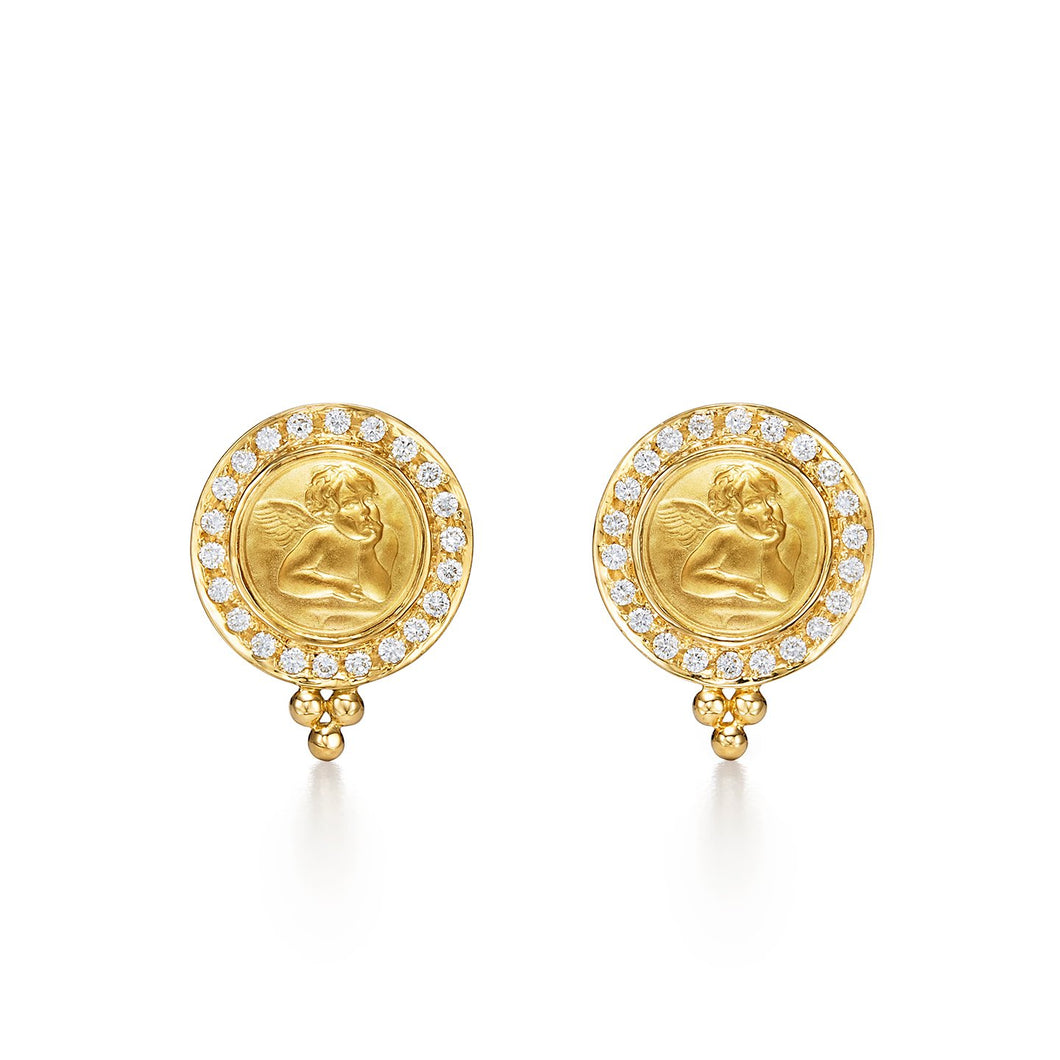 18K Angel Earrings