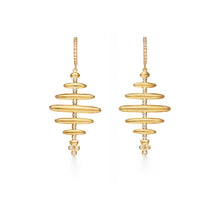 Load image into Gallery viewer, 18K Honeycomb Earrings