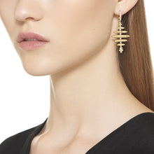 Load image into Gallery viewer, 18K Honeycomb Earrings