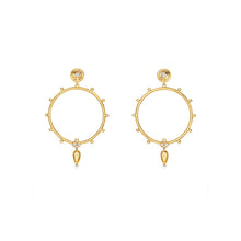 Load image into Gallery viewer, 18K Circle Anfora Earrings