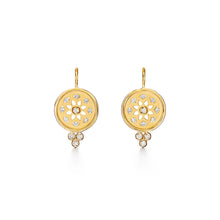 Load image into Gallery viewer, 18K Mandala Cutout Earrings