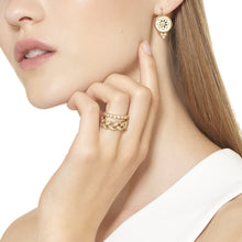 Load image into Gallery viewer, 18K Mandala Cutout Earrings