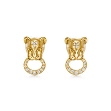 Load image into Gallery viewer, 18K Lion Cub Earrings