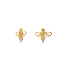 Load image into Gallery viewer, 18K Bee Earrings