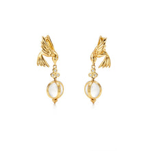 Load image into Gallery viewer, 18K Bird Earrings