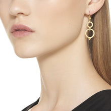 Load image into Gallery viewer, 18K Double Ring Spin Earrings