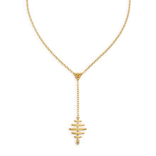 Load image into Gallery viewer, 18K Honeycomb Y-Necklace