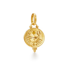 Load image into Gallery viewer, 18K Cancer Zodiac Pendant