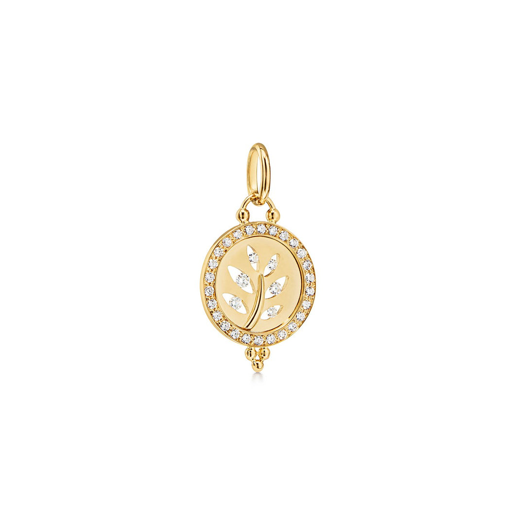 18K Cutout Tree Pendant