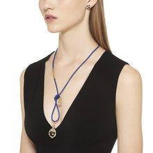Load image into Gallery viewer, 18K Royal Blue Leather Cord